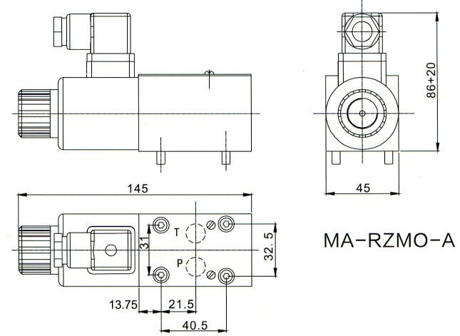 MA-RZMO-A安装尺寸图